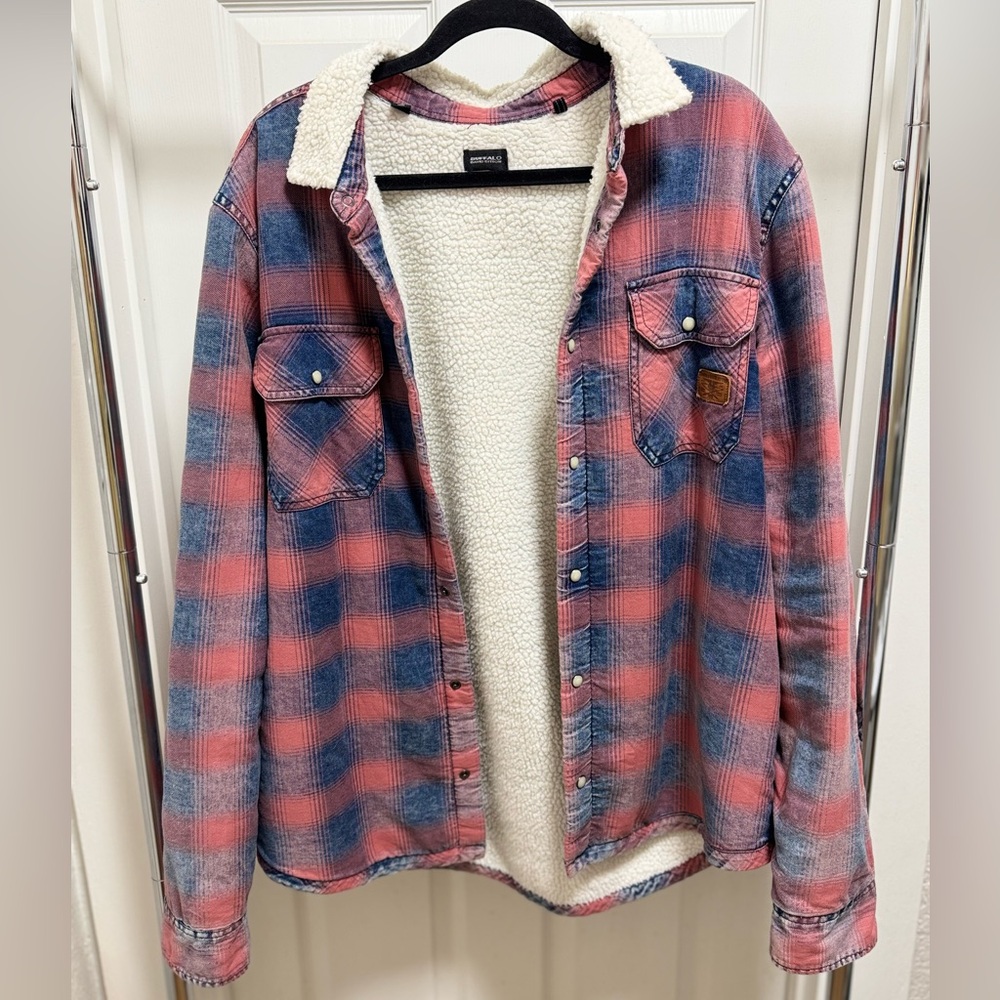 Men’s Buffalo David Bitton Sherpa-Lined Flannel Jacket